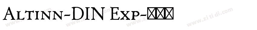 Altinn-DIN Exp字体转换